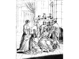 Martha and Mary before Christ (Engraving based on a picture by Le Sueur)